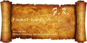 Faukel Karád névjegykártya